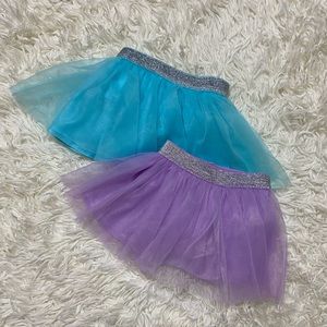 Garanimals Tulle Skirts Infant Sz 3mo- Purple & 12mo - Blue